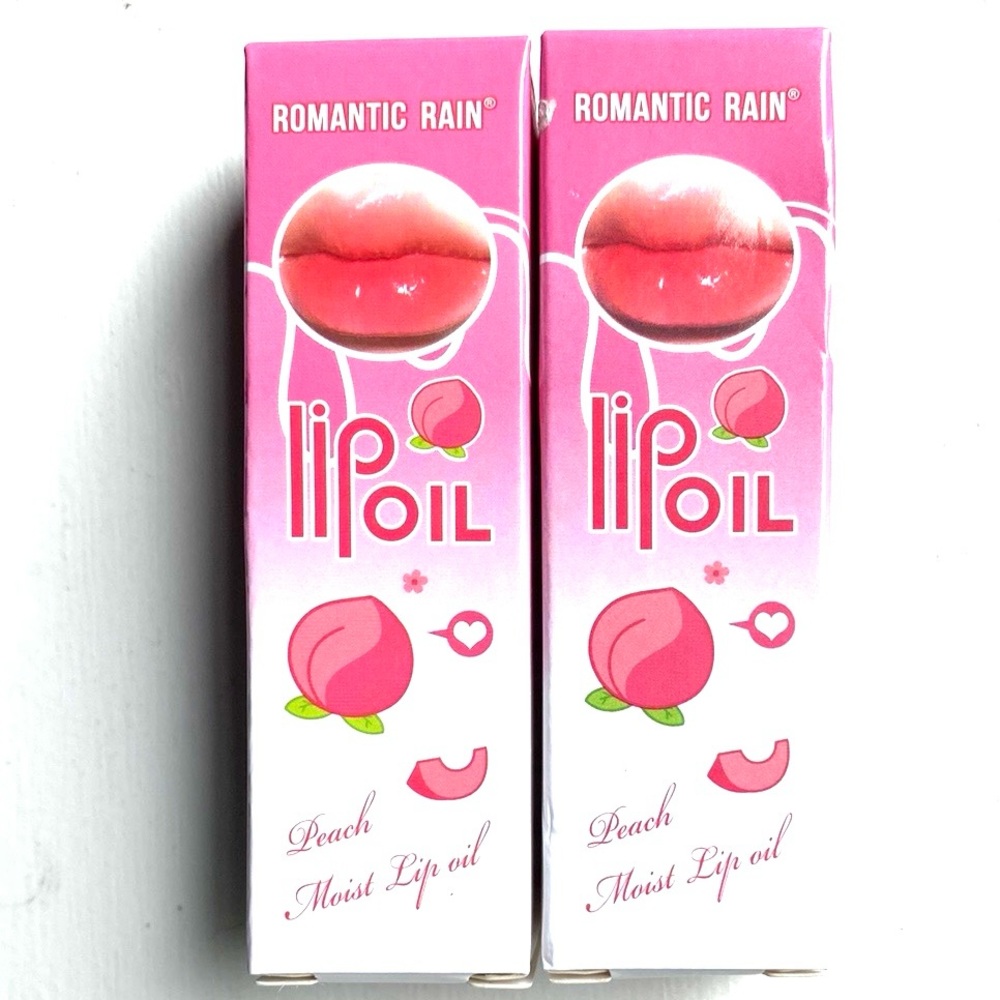 2X Romantic Rain Peach Lip Oil bundle, New in Box‎